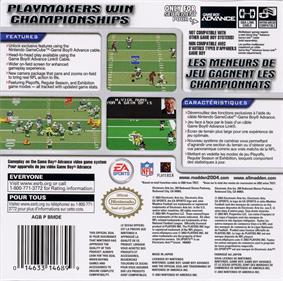 Madden NFL 2004 - Box - Back Image