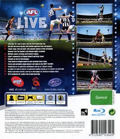 AFL Live - Box - Back Image