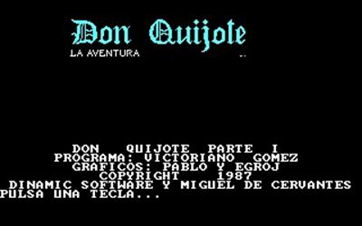 Don Quijote - Screenshot - Game Title Image