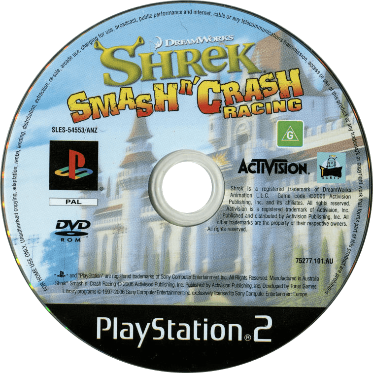  Shrek Smash 'N' Crash Racing - PlayStation 2 : Artist