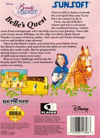 Disney's Beauty and the Beast: Belle's Quest - Box - Back Image