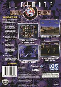 Ultimate Mortal Kombat 3 - Box - Back Image