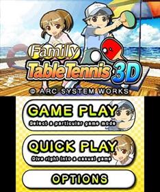 Family Table Tennis 3D - Screenshot - Game Title Image