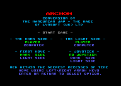 Archon: Collection - Screenshot - Game Select Image