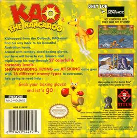 Kao the Kangaroo - Box - Back Image