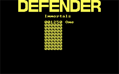 Defender - Screenshot - High Scores Image