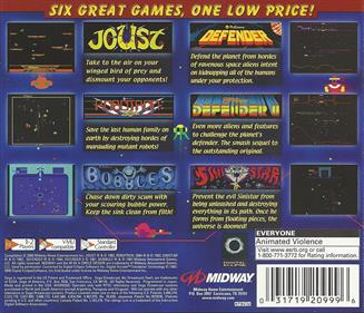 Midway's Greatest Arcade Hits Volume 1 - Box - Back Image