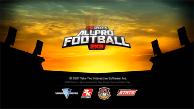 All-Pro Football 2K8 - Screenshot - Game Title Image