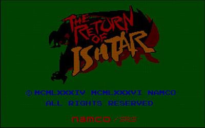The Return of Ishtar - Screenshot - Game Title Image