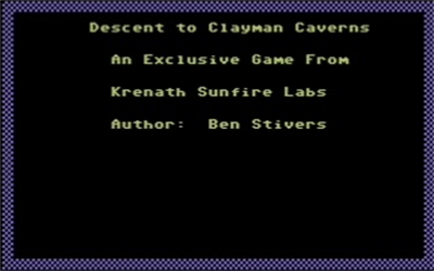 Descent into Clayman Caverns - Screenshot - Game Title Image