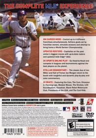 Major League Baseball 2K8 - Box - Back Image