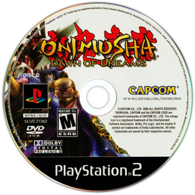 Onimusha: Dawn of Dreams - Disc Image