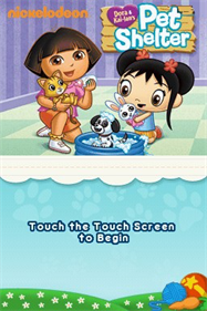 Dora & Kai-Lan's Pet Shelter - Screenshot - Game Title Image