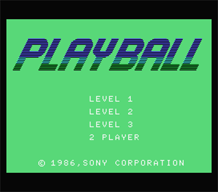 Play Ball - Screenshot - Game Title Image