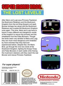 Super Mario Bros. 2: The Lost Levels - Fanart - Box - Back Image