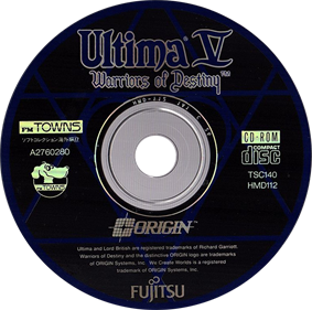 Ultima V: Warriors of Destiny - Disc Image