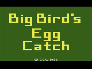 Big Bird's Egg Catch - Screenshot - Game Title Image