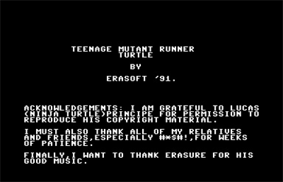 Teenage Mutant Runner Turtle - Screenshot - Game Title Image