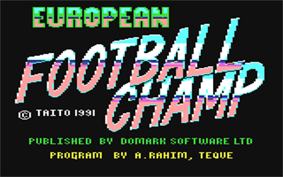 European Football Champ - Screenshot - Game Title