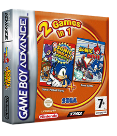 2 Games in 1: Sonic Battle + Sonic Pinball Party - Box - 3D Image