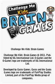Challenge Me Kids: Brain Games - Screenshot - Game Title Image
