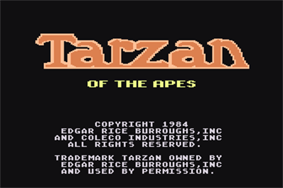 Tarzan of the Apes - Screenshot - Game Title Image