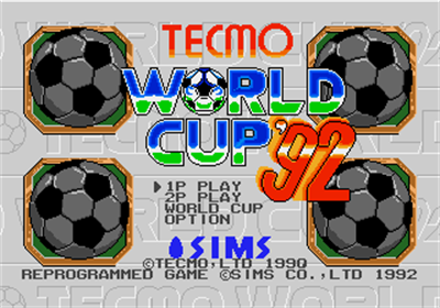 Tecmo World Cup - Screenshot - Game Title Image