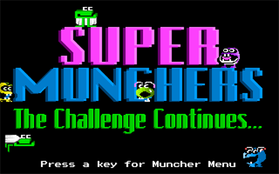 Super Munchers: The Challenge Continues... - Screenshot - Game Title Image