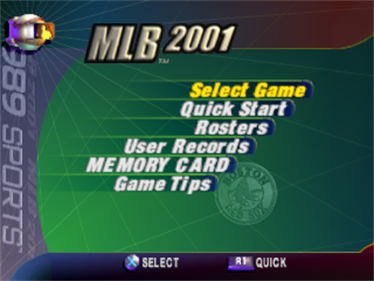 MLB 2001 - Screenshot - Game Title Image