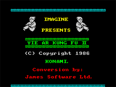 Yie Ar Kung Fu II - Screenshot - Game Title