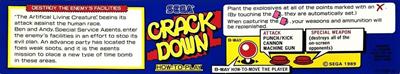 Crack Down - Arcade - Controls Information Image