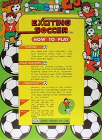 Exciting Soccer - Arcade - Controls Information Image