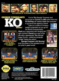 George Foreman's KO Boxing - Box - Back Image