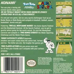 Tiny Toon Adventures: Wacky Sports - Box - Back Image