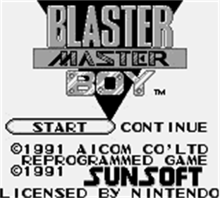 Blaster Master Boy - Screenshot - Game Title Image
