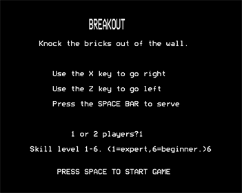 Breakout (IJK Software) - Screenshot - Game Title Image
