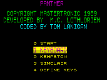 Panther - Screenshot - Game Select Image