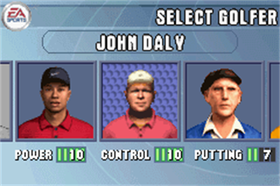 Tiger Woods PGA Tour 2004 - Screenshot - Game Select