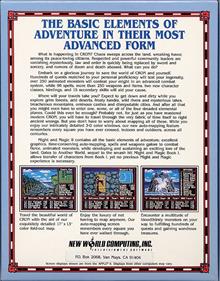 Might and Magic II - Box - Back Image