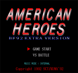 American Heroes BF 92 Extra Version - Screenshot - Game Title Image