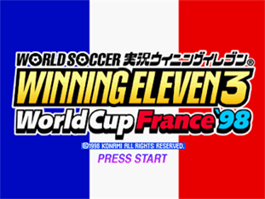 World Soccer Jikkyou Winning Eleven 3: World Cup France '98 - Screenshot - Game Title Image