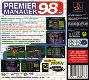 Premier Manager 98 - Box - Back Image