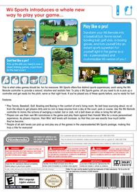 Wii Sports - Fanart - Box - Back
