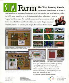 SimFarm: Simcity's Country Cousin - Box - Back Image