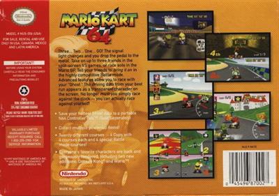 Mario Kart 64 - Box - Back Image