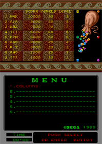 Columns (Mega-Tech) - Screenshot - High Scores Image