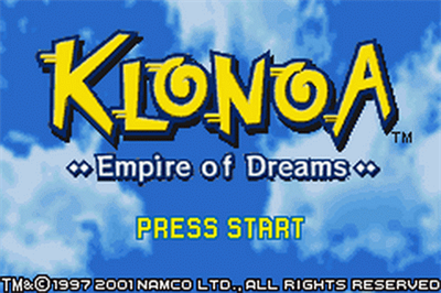 Klonoa: Empire of Dreams - Screenshot - Game Title Image
