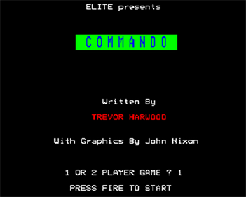 Commando - Screenshot - Game Select Image