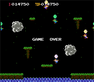 Balloon Fight - Screenshot - Game Over Image