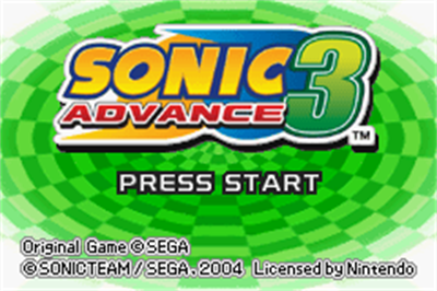 Sonic Advance 3 - Screenshot - Game Title